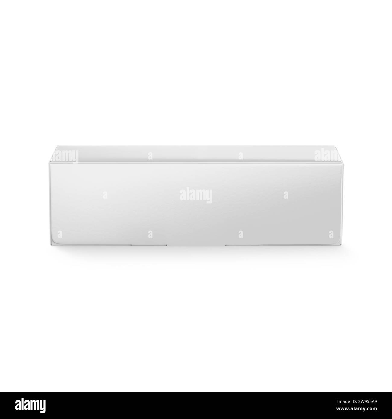 Mockup scatola di cartone isolato sullo sfondo. Rendering 3D. Foto Stock