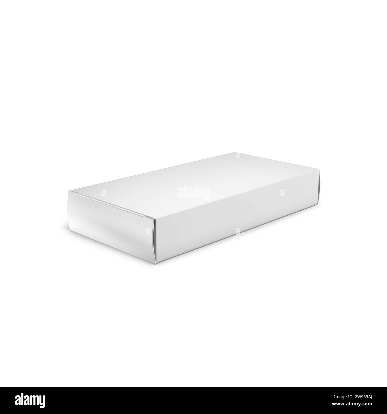 Mockup scatola di cartone isolato sullo sfondo. Rendering 3D. Foto Stock