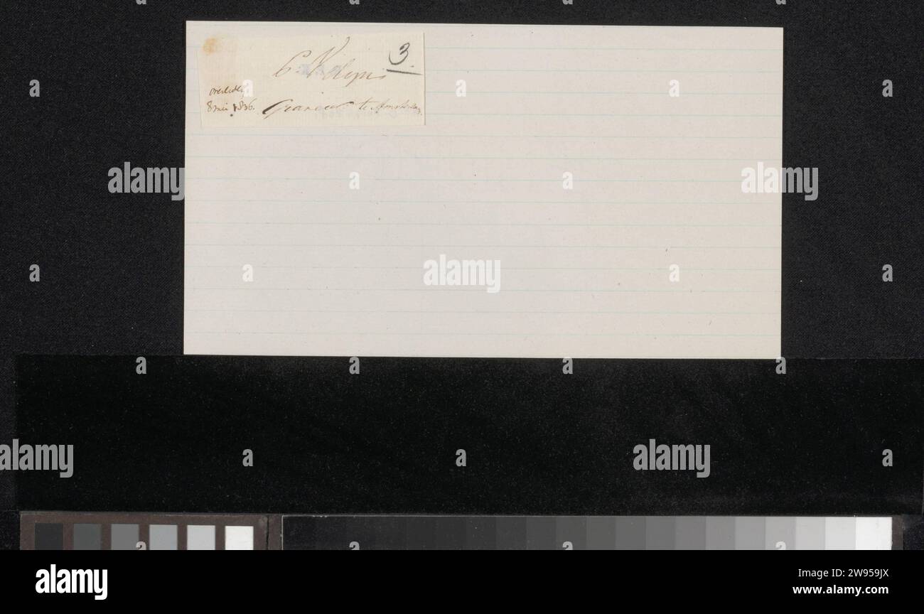 Firma di Philippus Velijn, Philippus Velijn, 1797 - 1836 carta manoscritta. scrittura inchiostro (processi) / penna Foto Stock