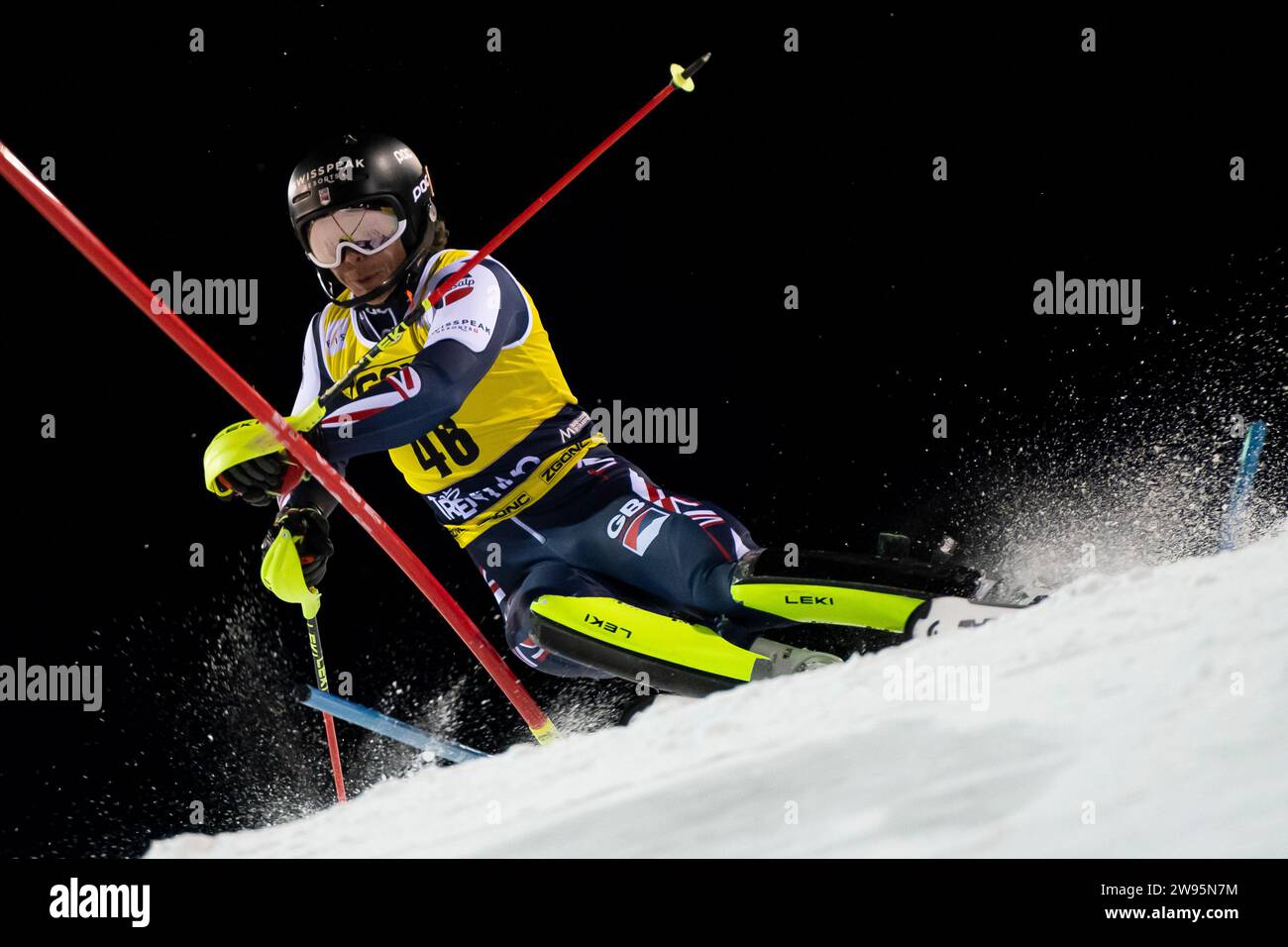 Madonna di Campiglio, Trento, 22 dicembre 2023: TAYLOR Laurie (GBR) partecipa alla Coppa del mondo di Sci Alpino Audi Fis 2023-24 Slalom Ra Foto Stock