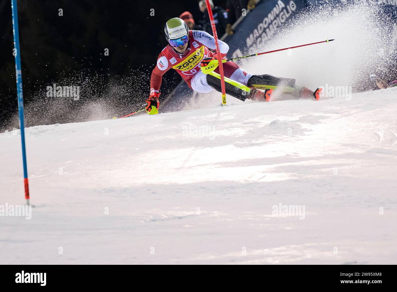 Madonna di Campiglio, Trento, 22 dicembre 2023: FELLER Manuel (Aut) gareggia nella Coppa del mondo di Sci Alpino Audi Fis 2023-24 Slalom Ra Foto Stock