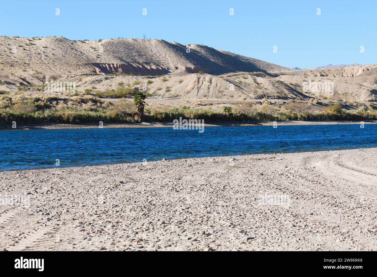 Colorado River, Bullhead City, Arizona e Laughlin, Nevada Foto Stock