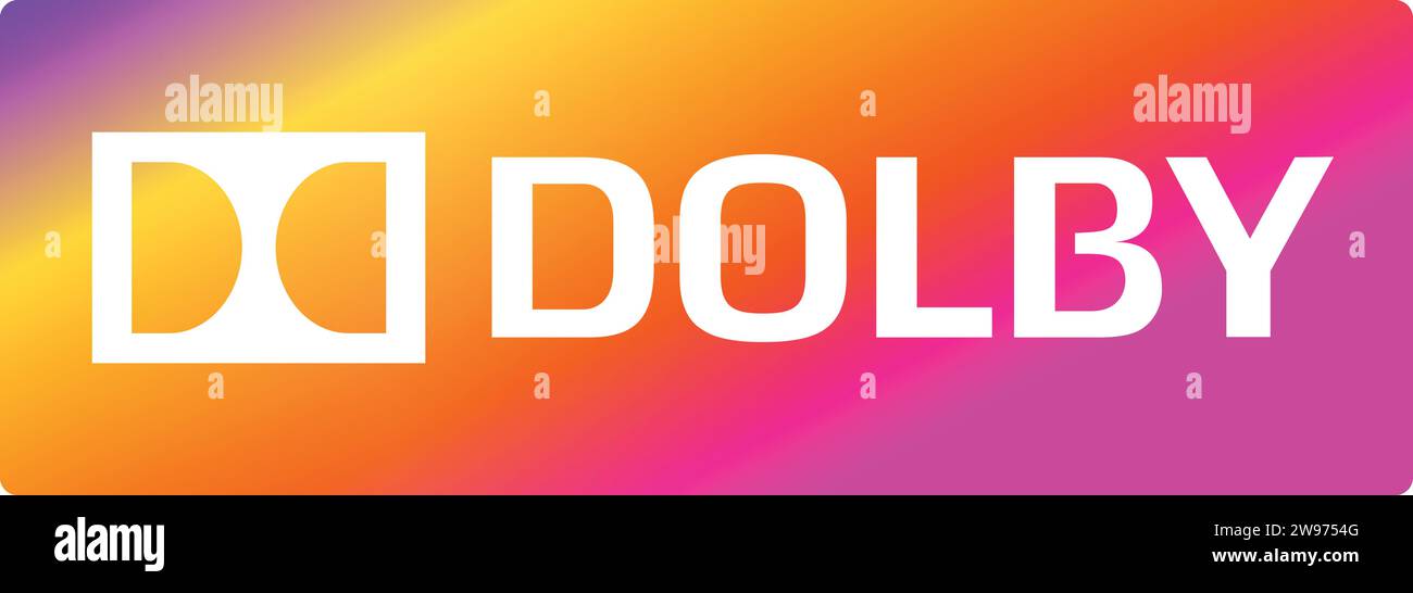 Logo Dolby marchio e lettere | Logo icona digitale Illustrazione Vettoriale