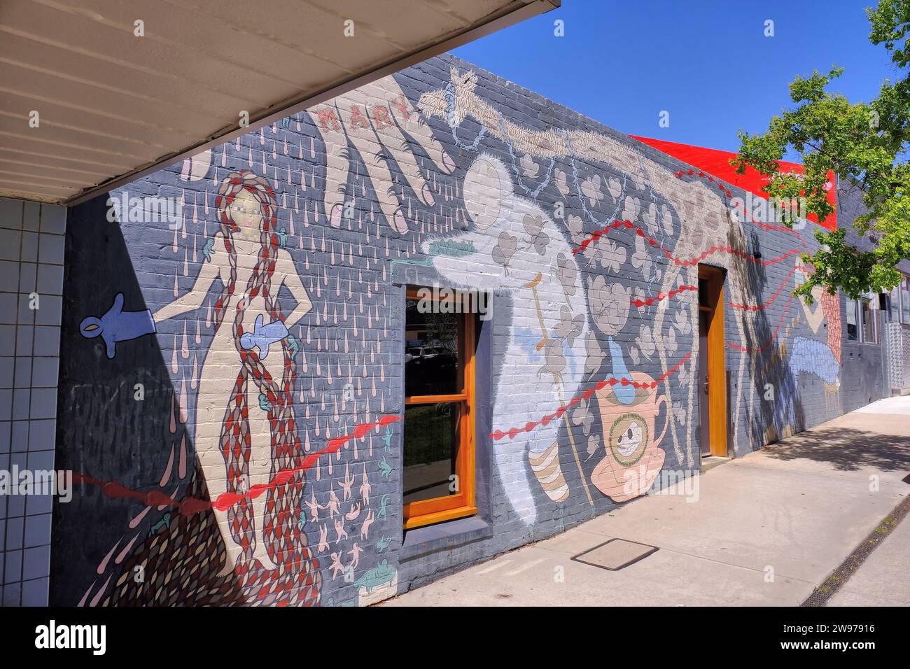 Perth: Murale di Mary Street di Robert Jenkins in Mary Street Piazza in Beaufort Street, Highgate, Perth, Australia Occidentale Foto Stock