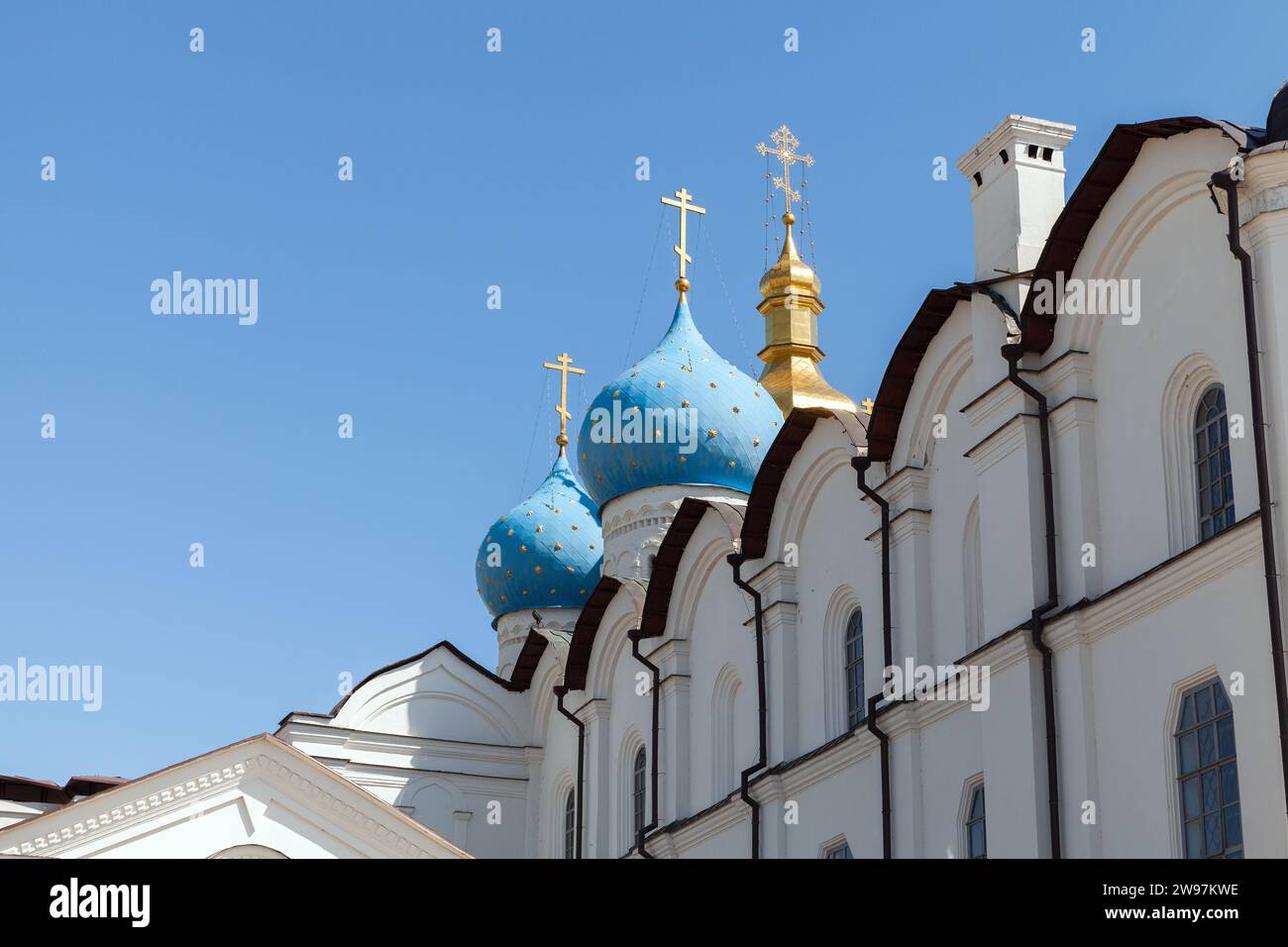 Cattedrale dell'Annunciazione situata al Cremlino di Kazan. Chiesa ortodossa, un monumento di architettura russa del XVI secolo Foto Stock