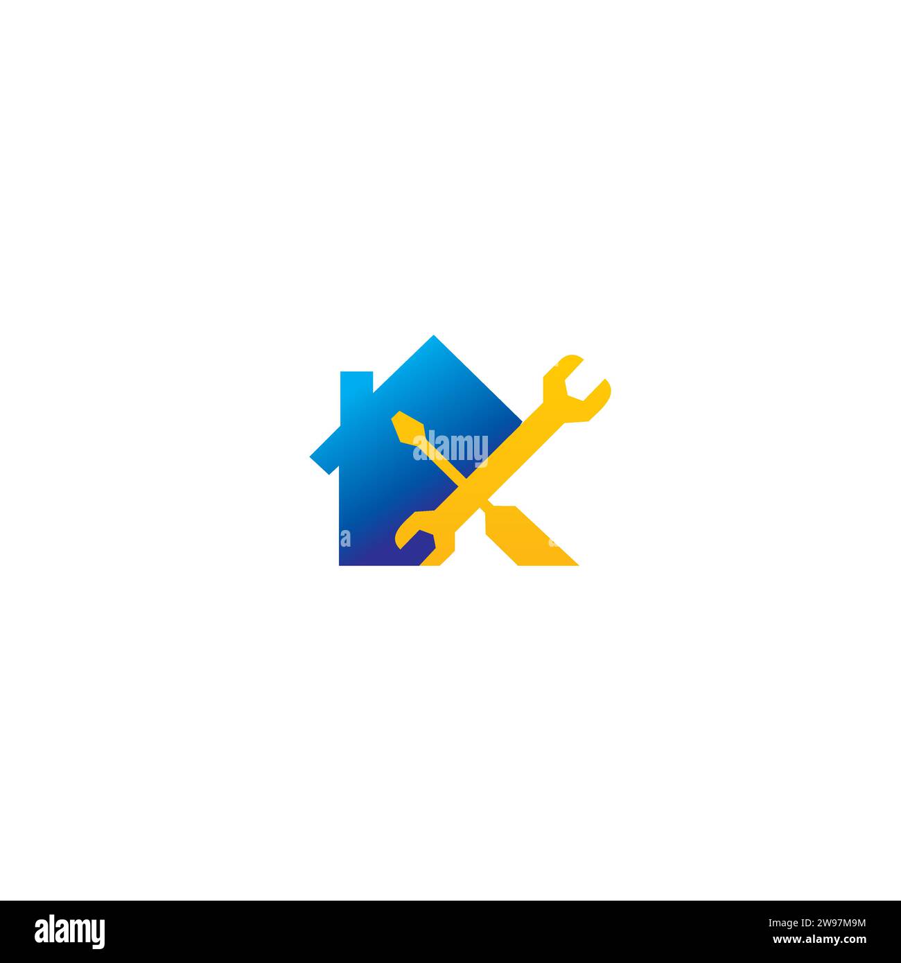 Logo Home Service. Home strumenti Logo Vector Illustrazione Vettoriale