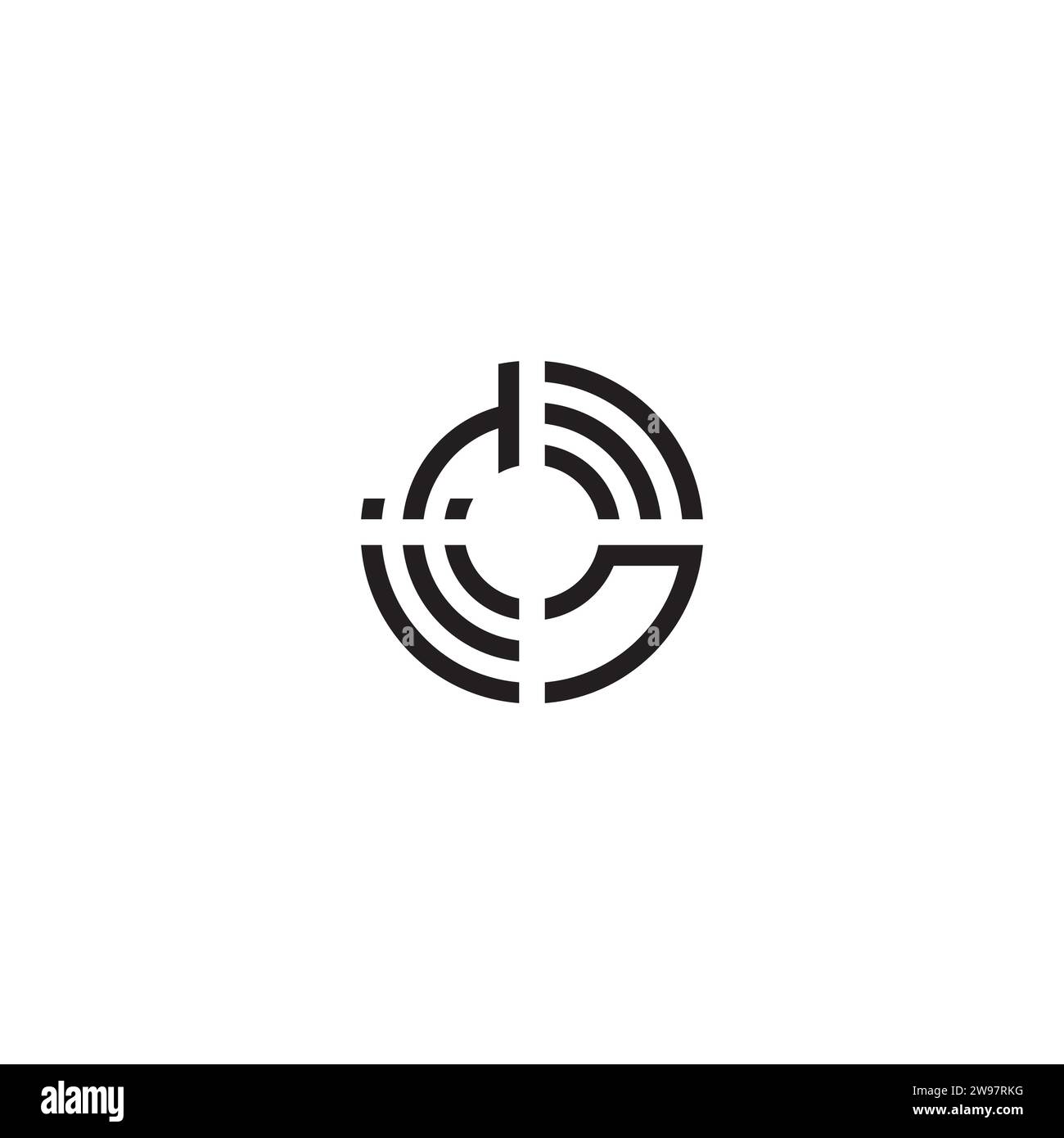 Concetto iniziale del logo NT Circle in un design professionale di alta qualità che consente di stampare bene su qualsiasi supporto di stampa Illustrazione Vettoriale