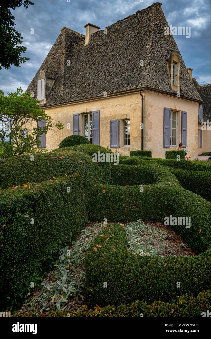 Jardins de Marqueyssac, Vezac, Dordogne, Francia Foto Stock