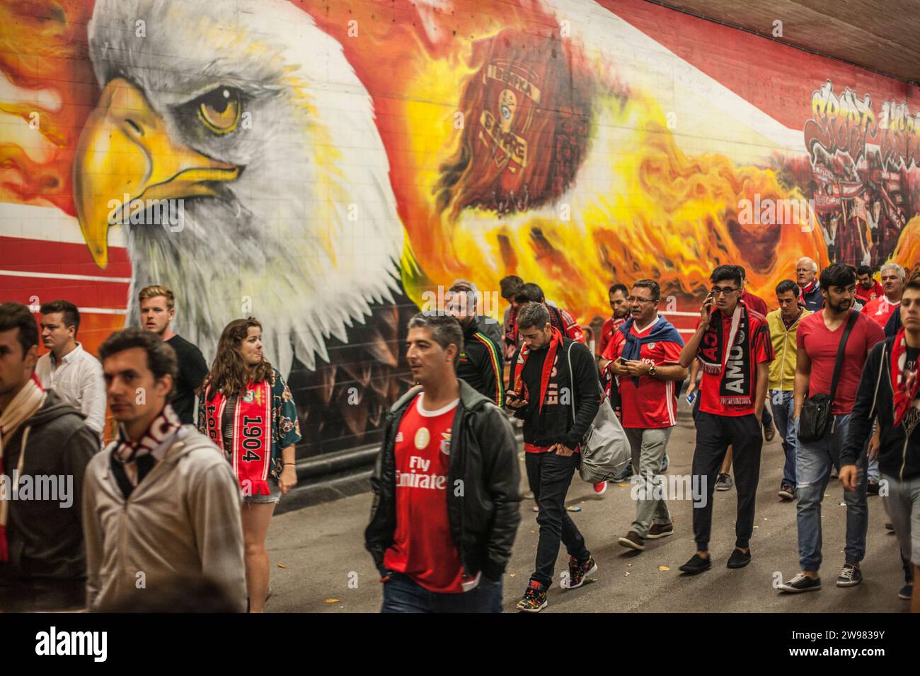 Partita di calcio del SL Benfica la squadra di casa contro Bisktas, Lisbona, Portogallo Foto Stock