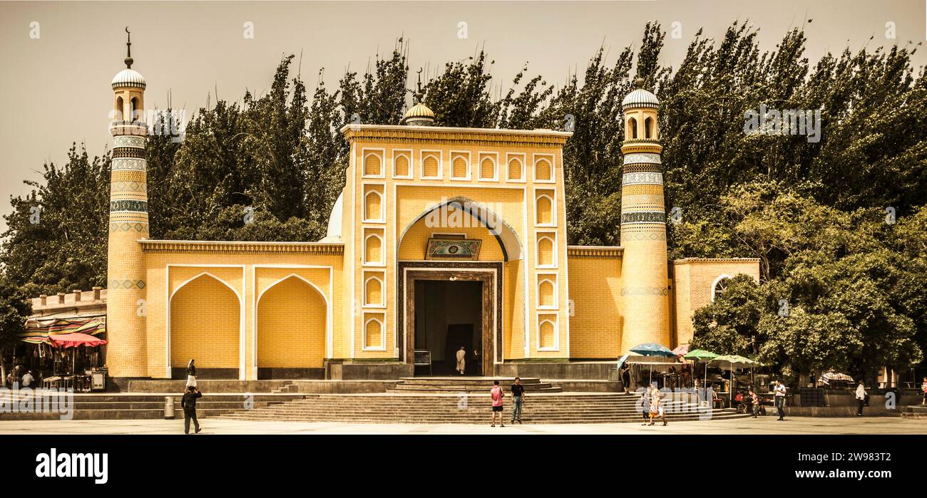 ID Kah Mosque a Kashgar, Cina. Foto Stock