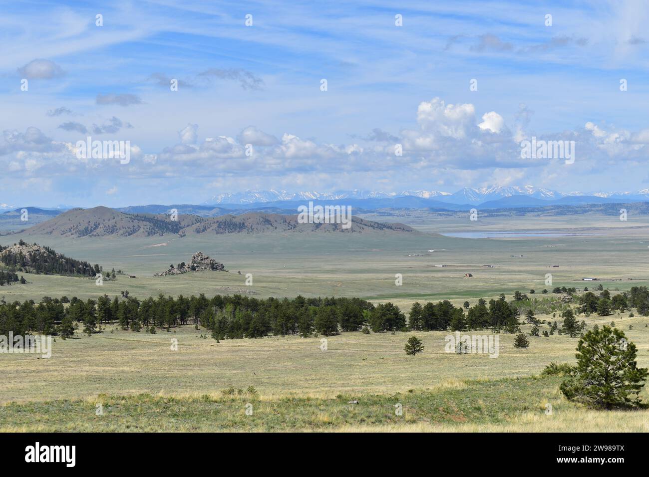 Vista panoramica della valle di Park County, Colorado Foto Stock