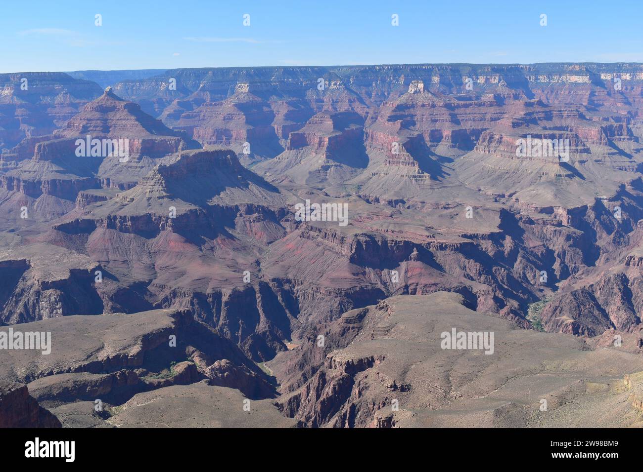 Vista del maestoso paesaggio del Grand Canyon visto dal South Rim Foto Stock