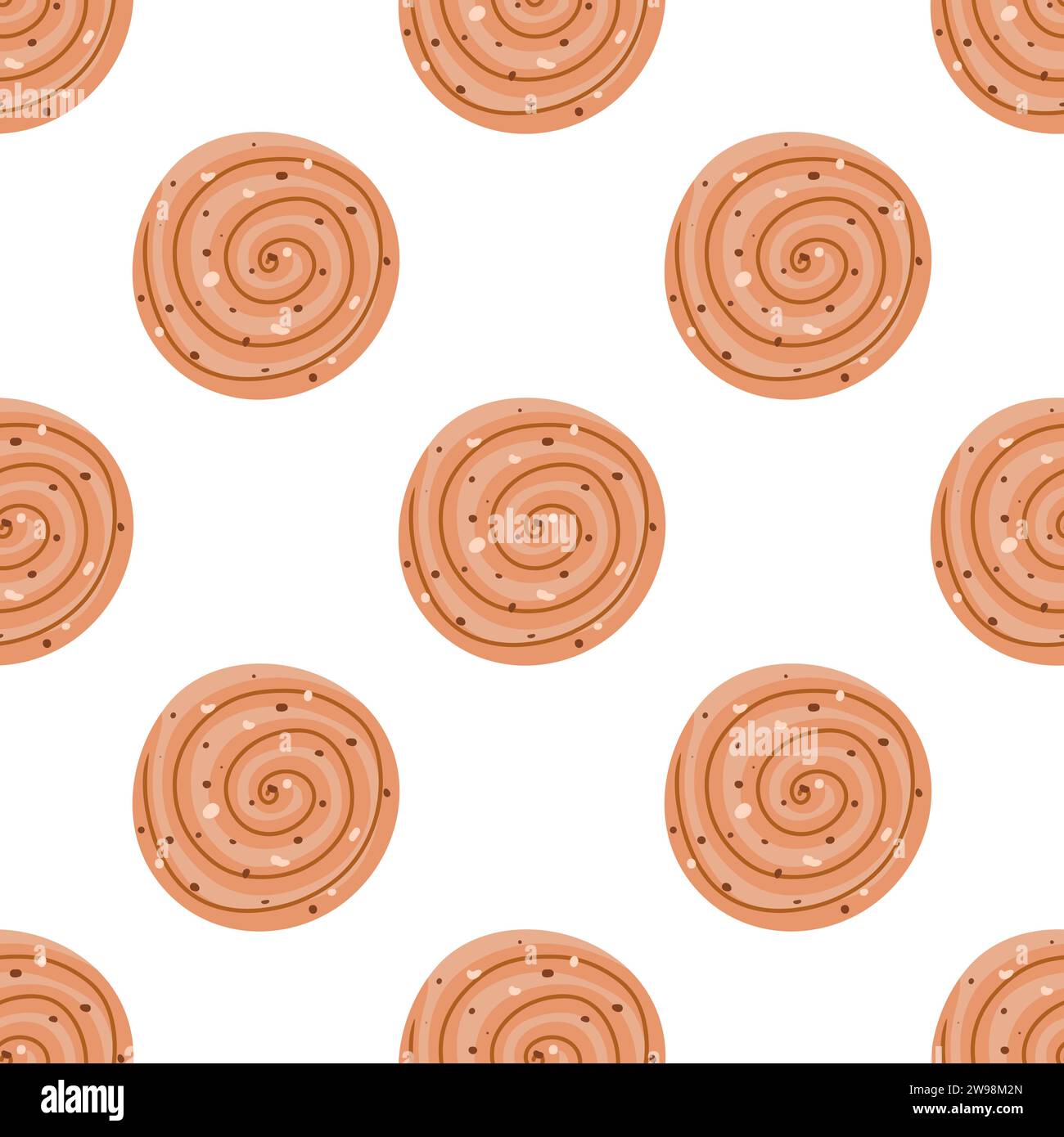 Modello senza cuciture con dolci. Lo schema dei cookie Illustrazione Vettoriale