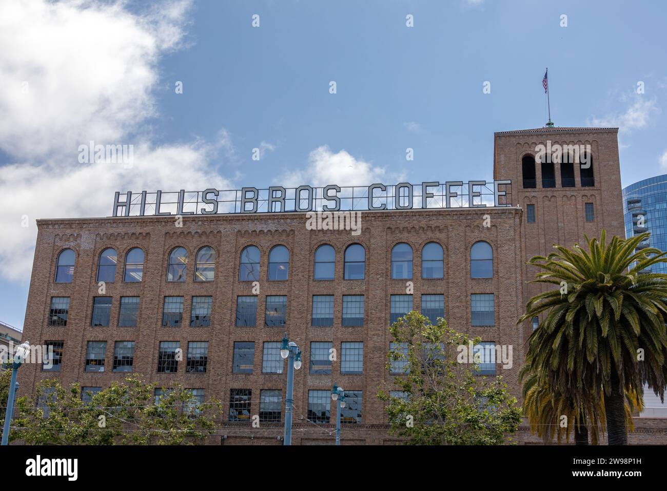 Hills Bros. Coffee Plant Manufacturing Building the Embarcadero San Francisco, 24 giugno 2023 Foto Stock