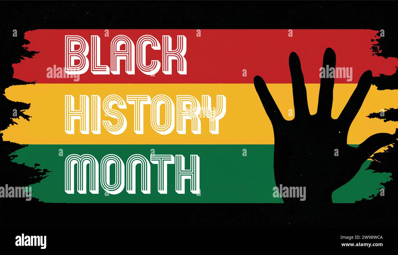 sfondo del mese della storia nera. African American History o Black History Month. Celebrato ogni anno a febbraio negli Stati Uniti e in Canada. storia nera Illustrazione Vettoriale