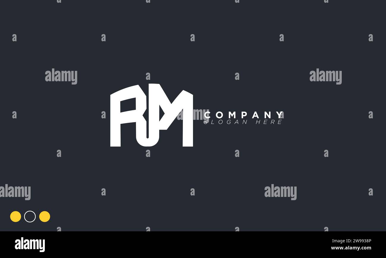 RM lettere alfabetiche iniziali logo monogramma Illustrazione Vettoriale