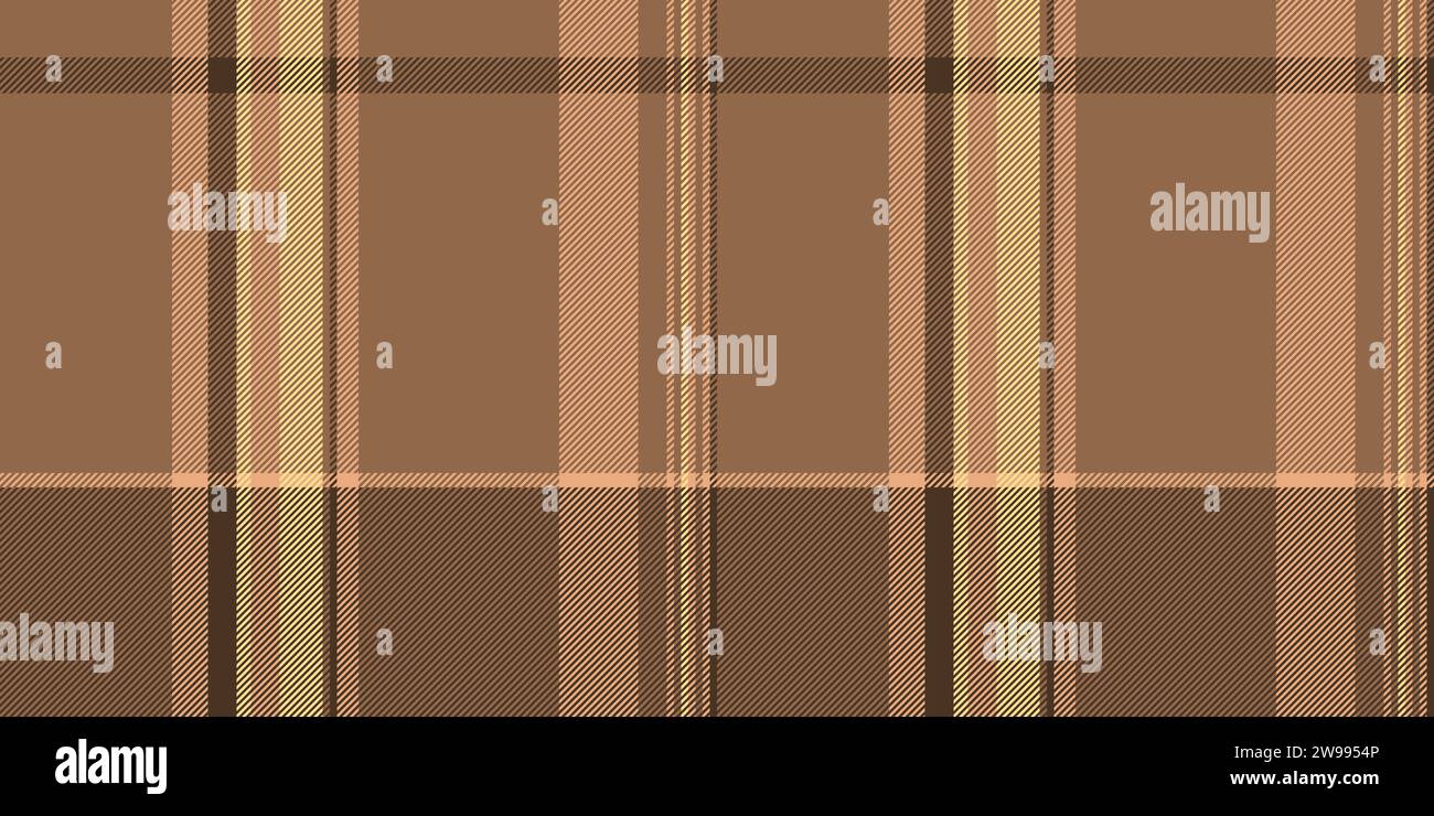 Tessuto con motivo di controllo smontato, vettore plaid di sfondo designer. Tessuto tartan Lumberjack senza cuciture nei colori arancione e scuro. Illustrazione Vettoriale