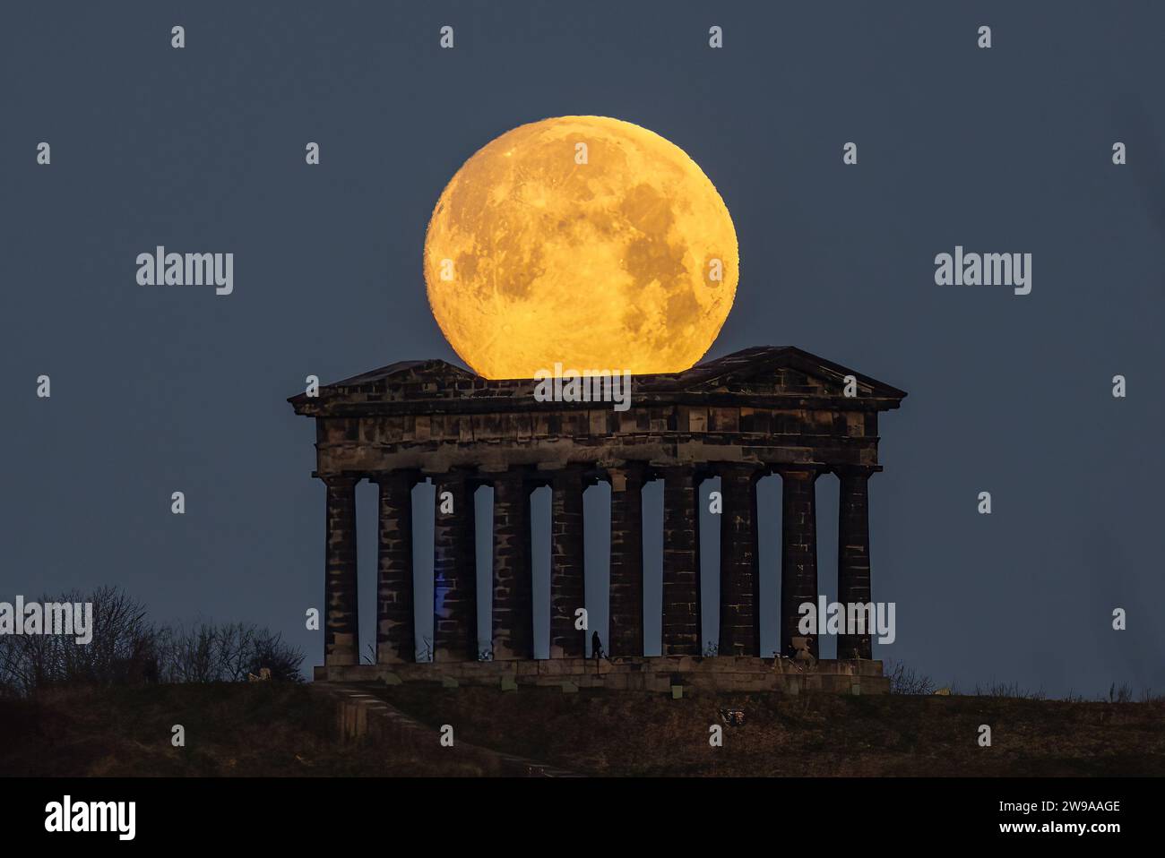 Notte Di Inverno, Luna Piena Fotografia Stock - Immagine di mezzanotte,  freddo: 65928392