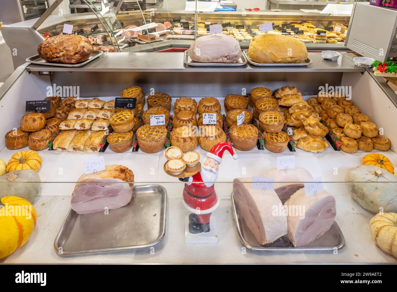 Vetrina della macelleria i Oxford Covered Market Foto Stock