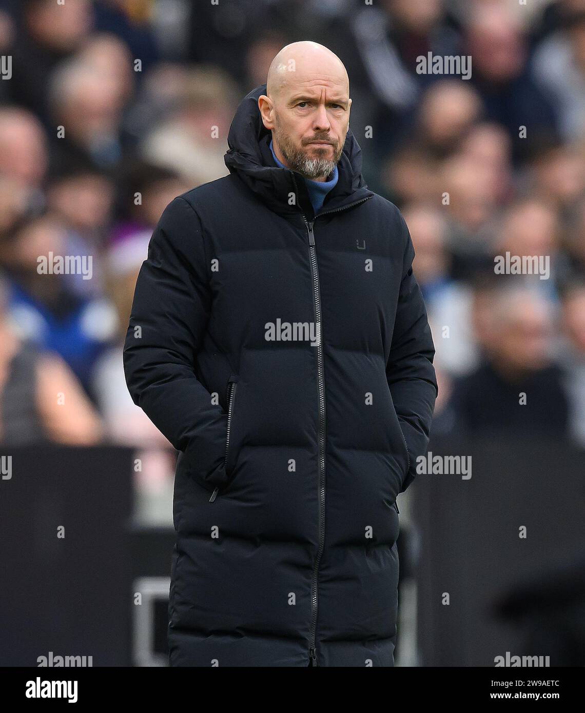 Londra, Regno Unito. 23 dic 2023 - West Ham United contro Manchester United - Premier League - London Stadium. Erik Ten Hag, manager del Mancheter United. Credito immagine: Mark Pain / Alamy Live News Foto Stock