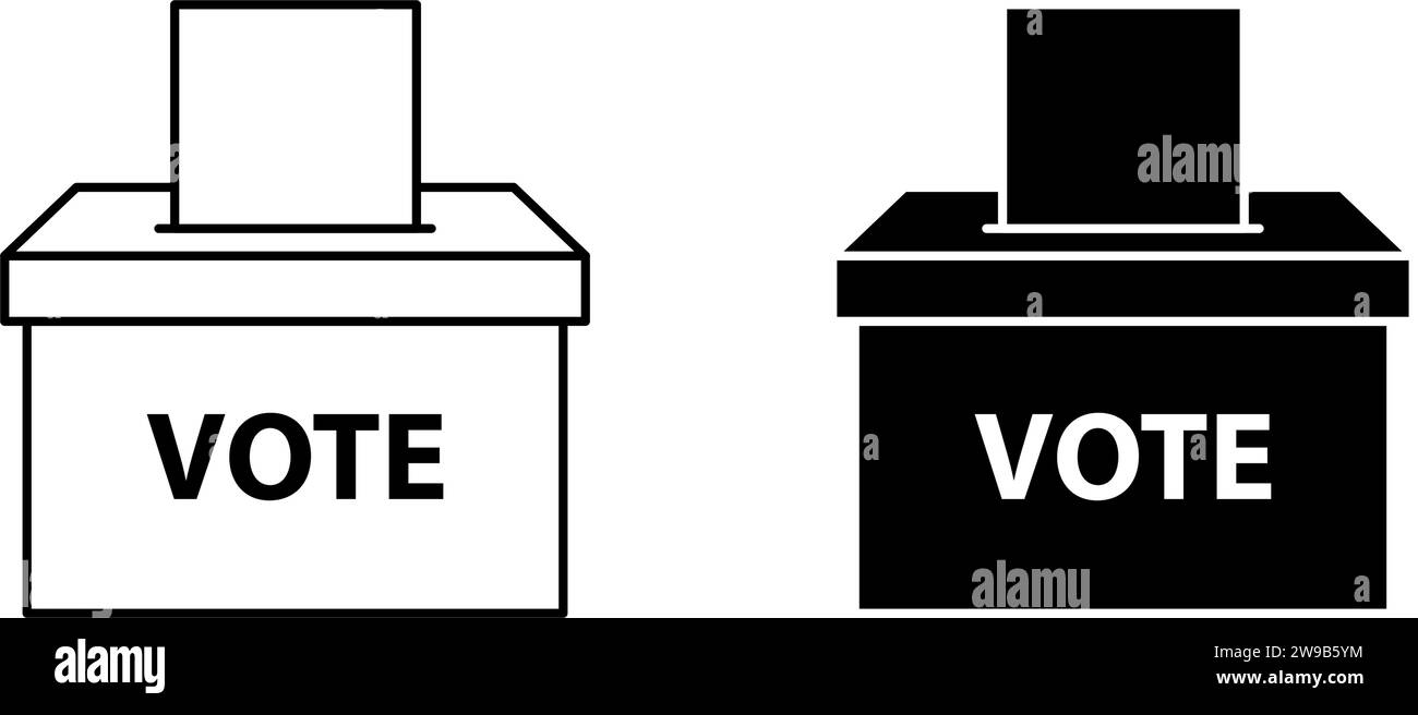 Simbolo dell'icona di voto design semplice di base Illustrazione Vettoriale