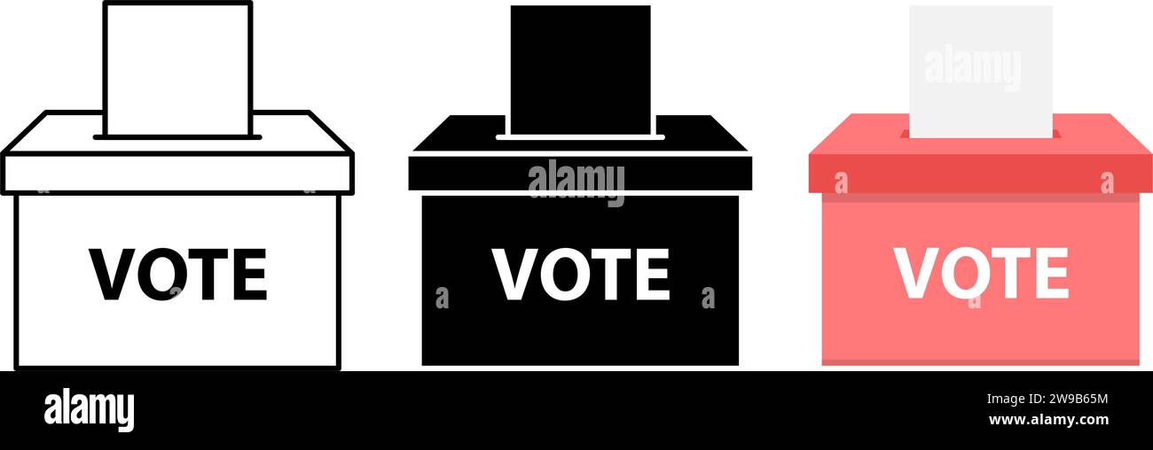 Simbolo dell'icona di voto design semplice di base Illustrazione Vettoriale