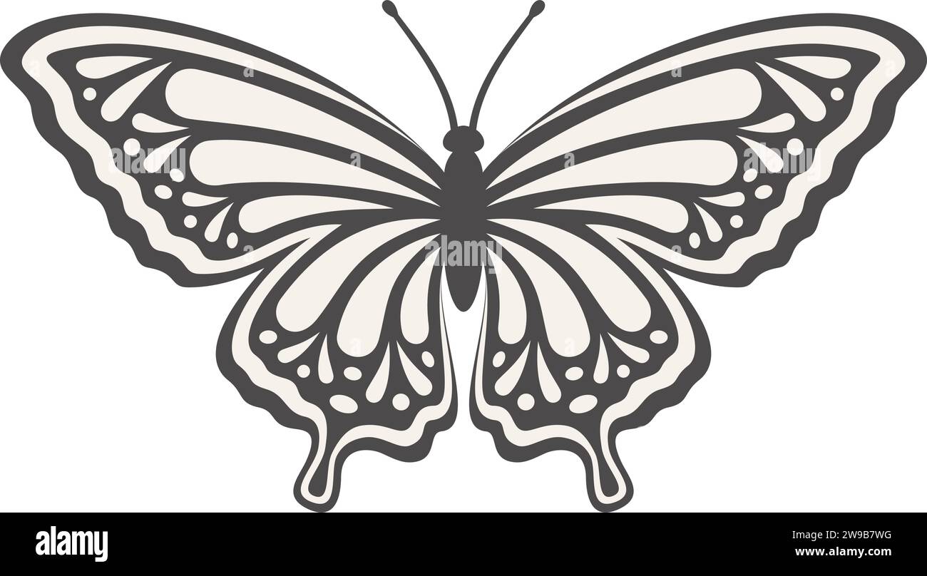 Farfalla con sfondo trasparente Illustrazione Vettoriale