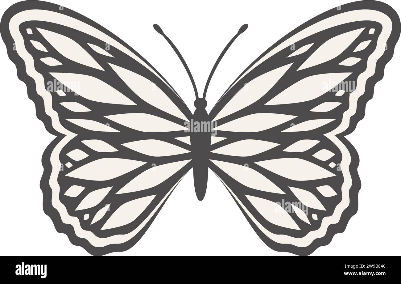 Farfalla con sfondo trasparente Illustrazione Vettoriale