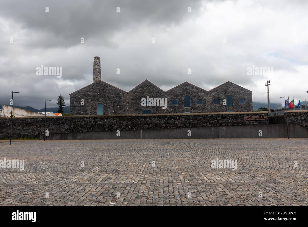 Arquipelago Centro de Artes contemporaneo a Ribeira grande, Azzorre. (Edificio storico del deilleria) Foto Stock