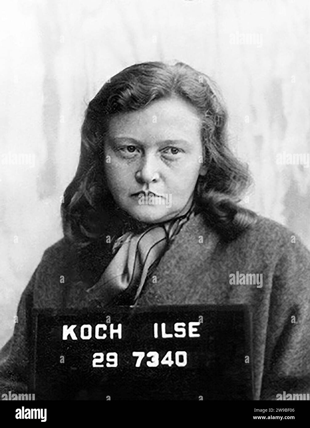 Ilse Koch. Ritratto del criminale di guerra tedesco, Ilse Koch (1906-1967), c. 1945. Koch era la moglie di Karl Koch che era comandante del campo di concentramento di Buchenwald, Foto Stock