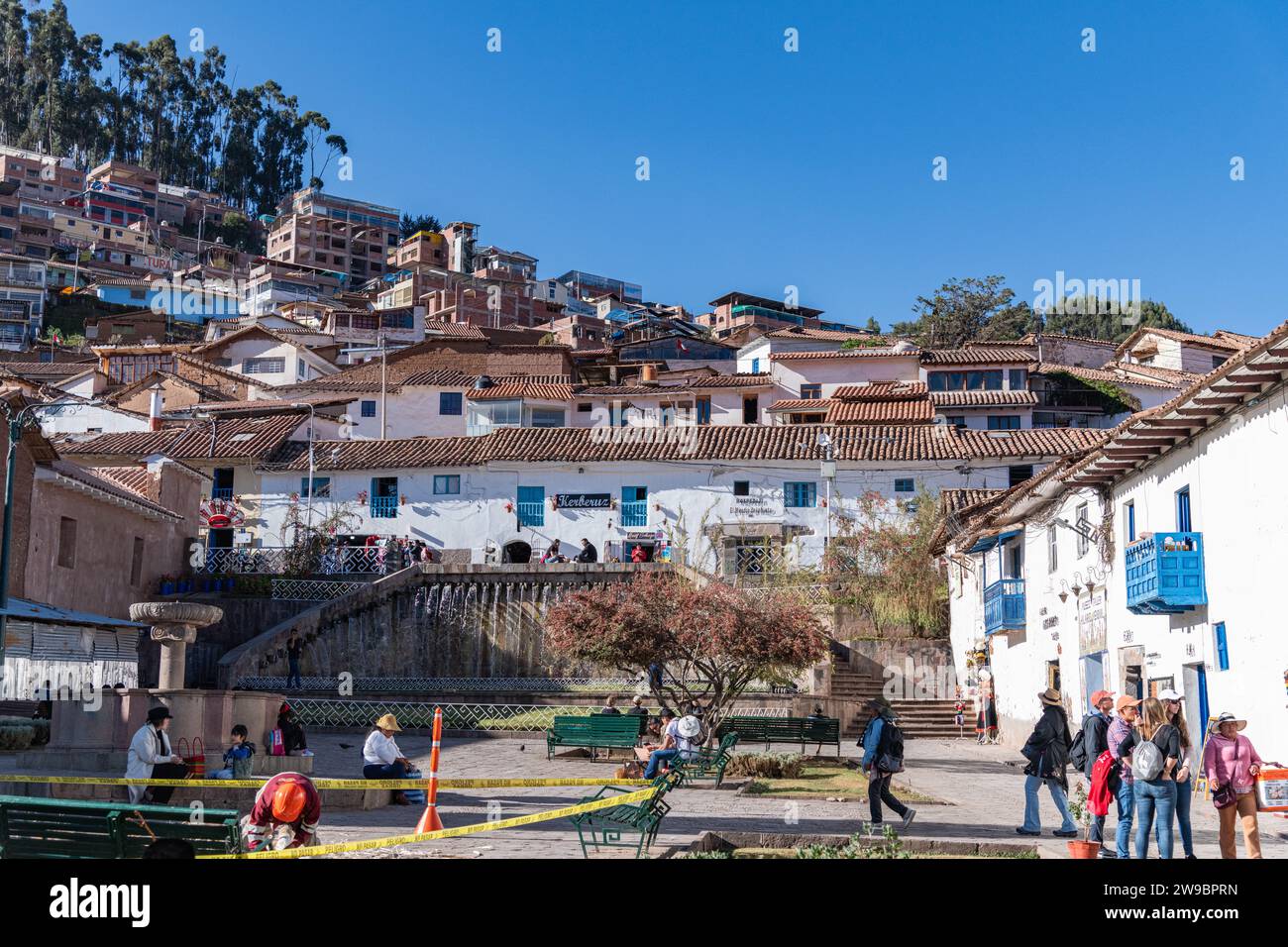 Plazoleta de San Blas a Cusco, Perù Foto Stock