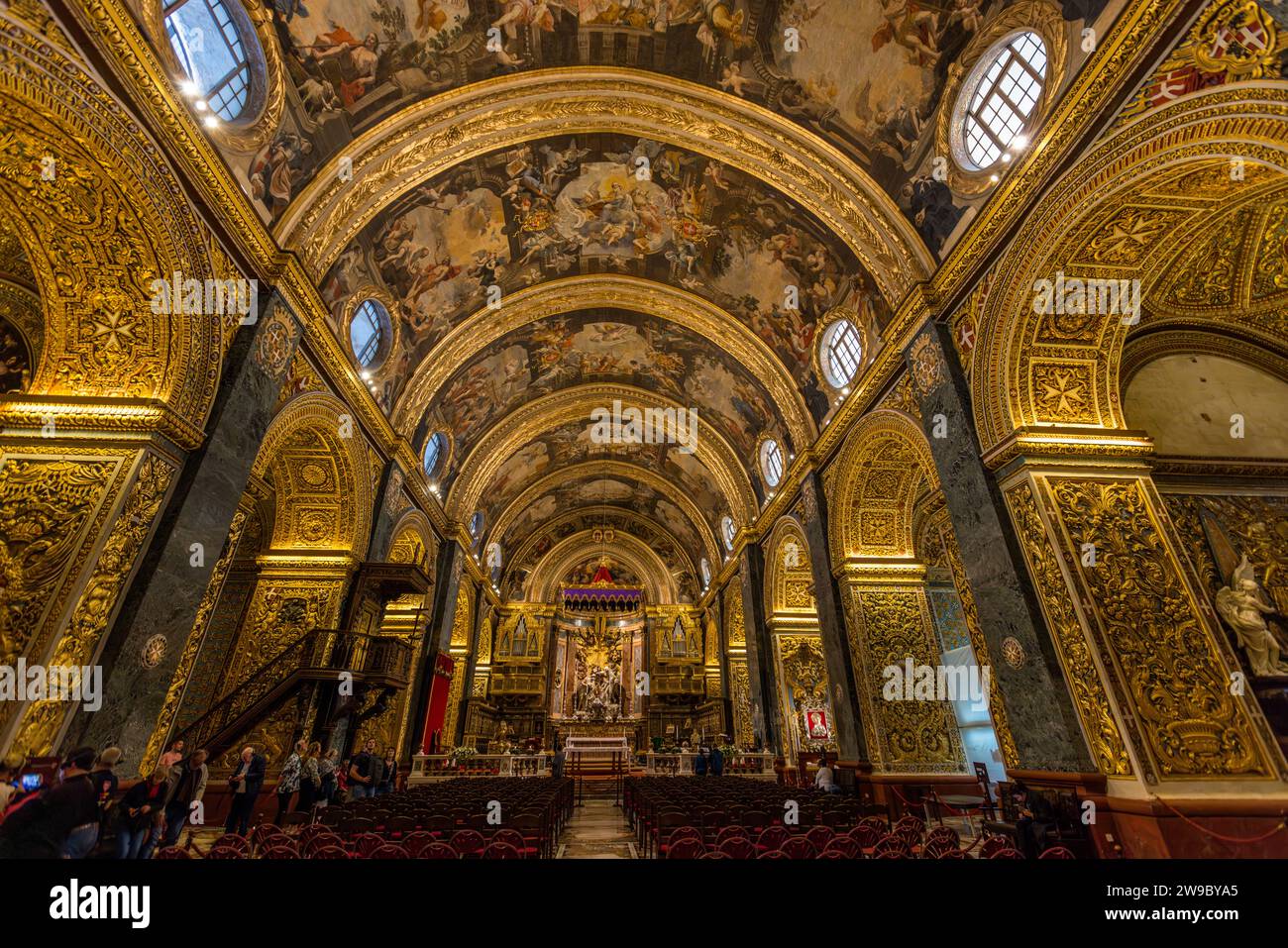 Co-Cattedrale di St Giovanni Battista a la Valletta, Malta Foto Stock