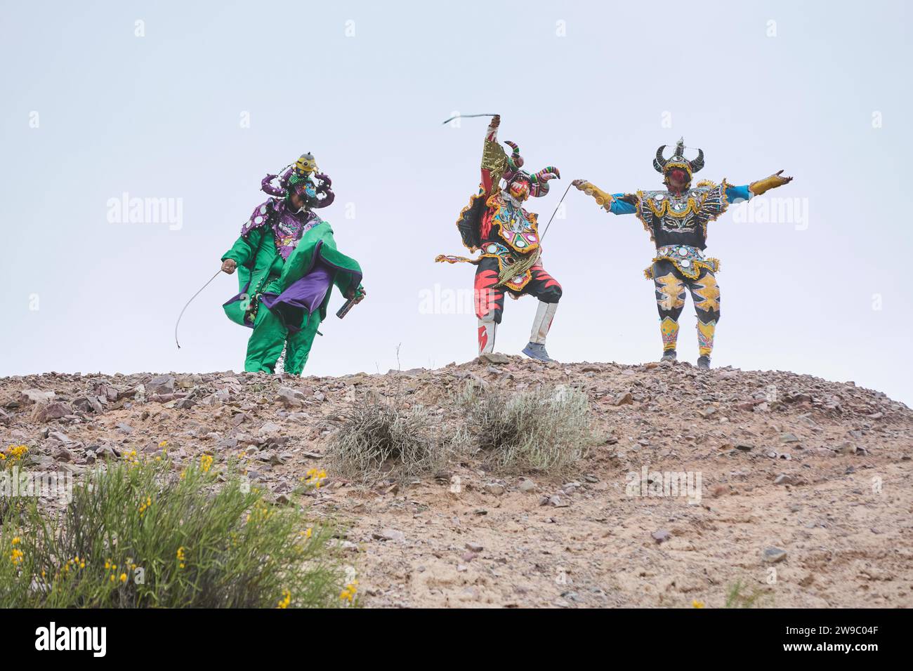 Uquia, provincia di Jujuy, Argentina. 10 gennaio 2018. La scoperta del diavolo del Carnevale, una delle celebrazioni più importanti del carnevale. Foto Stock