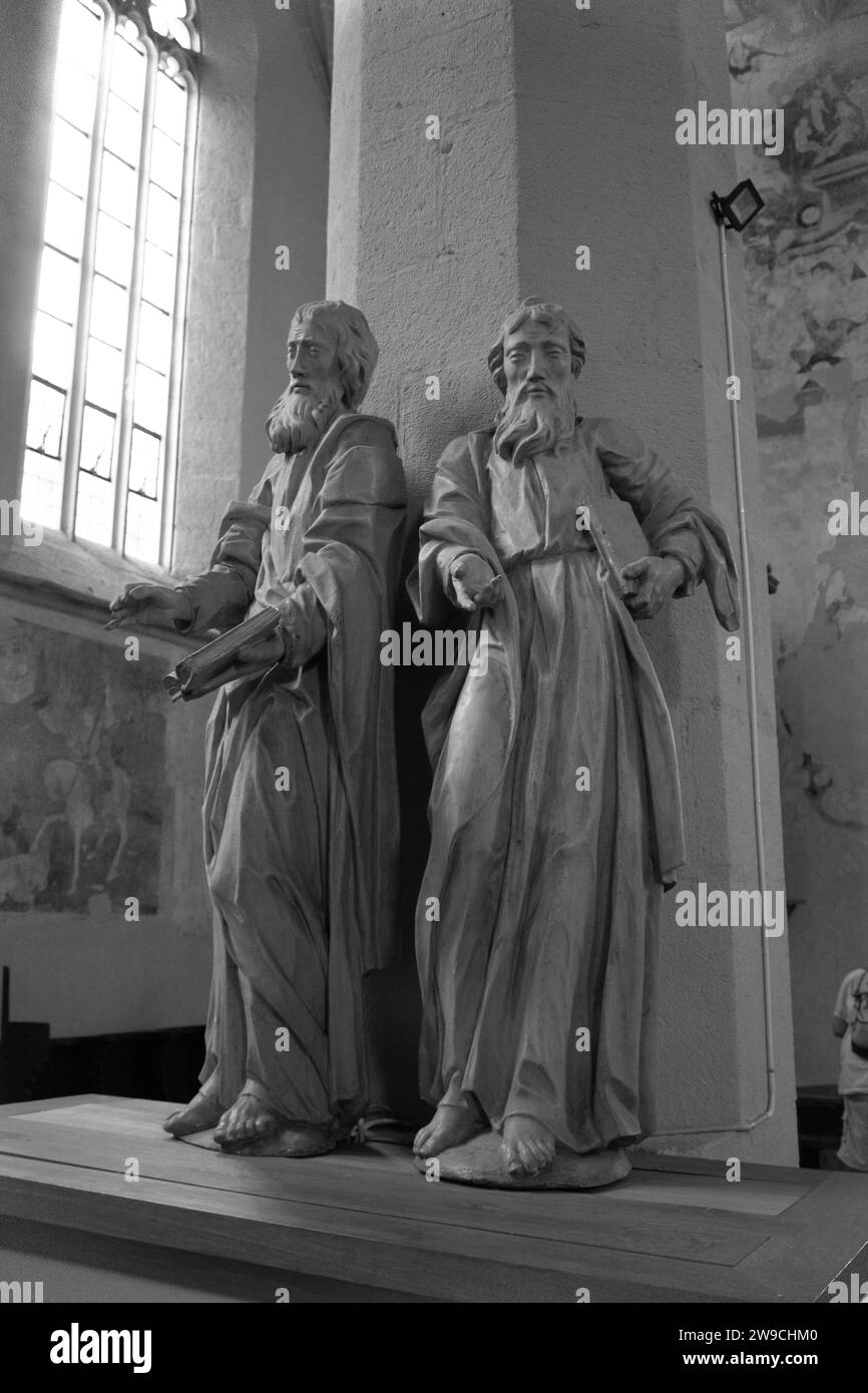 Church on the Hill B&W Foto Stock