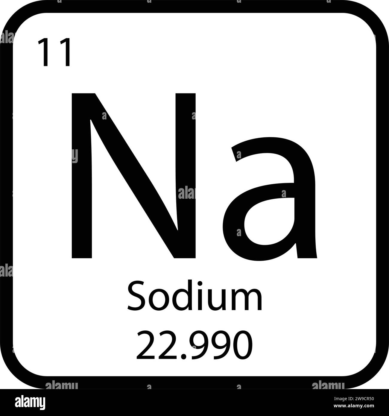Disegno illustrativo vektor con icona di sodio Illustrazione Vettoriale