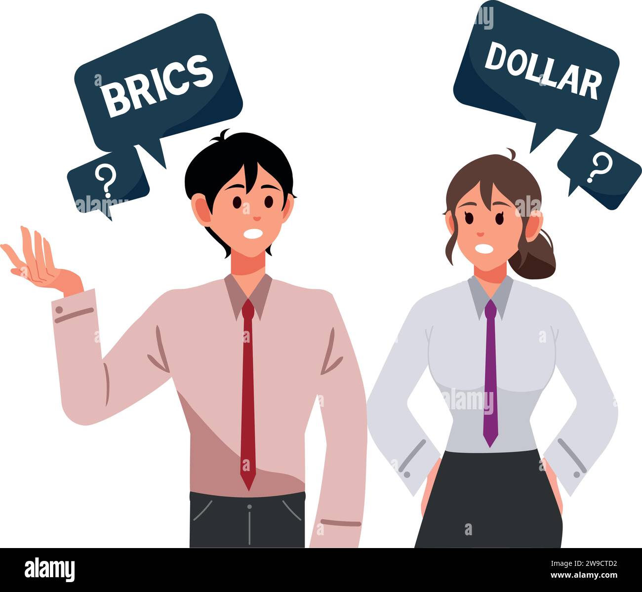 brics e dollars association Illustrazione Vettoriale