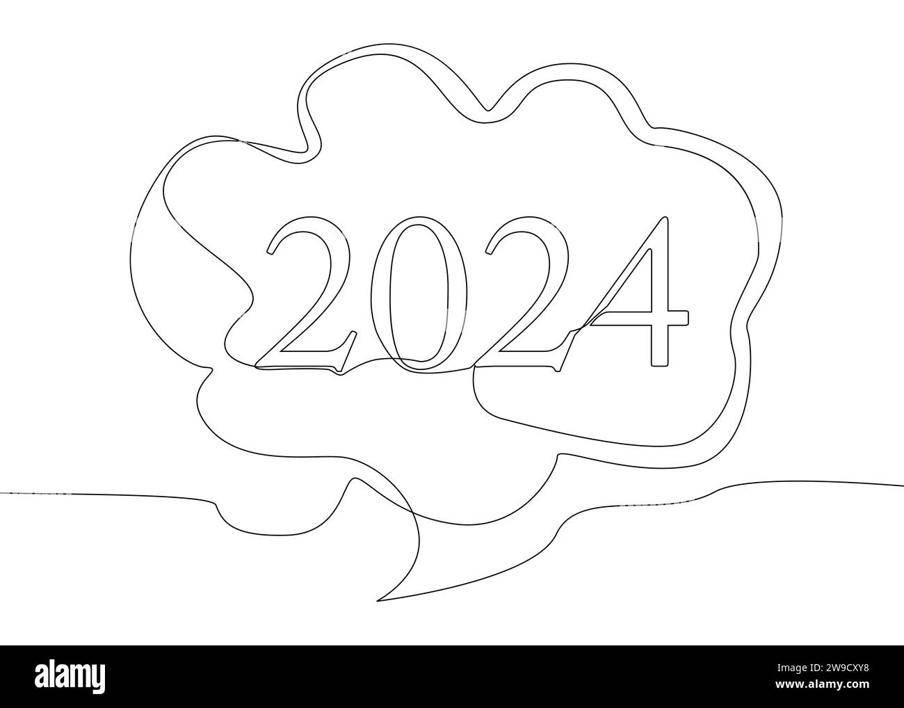 Bonne année 2024 carte de voeux bonne année 2024 Foto e Immagini Stock