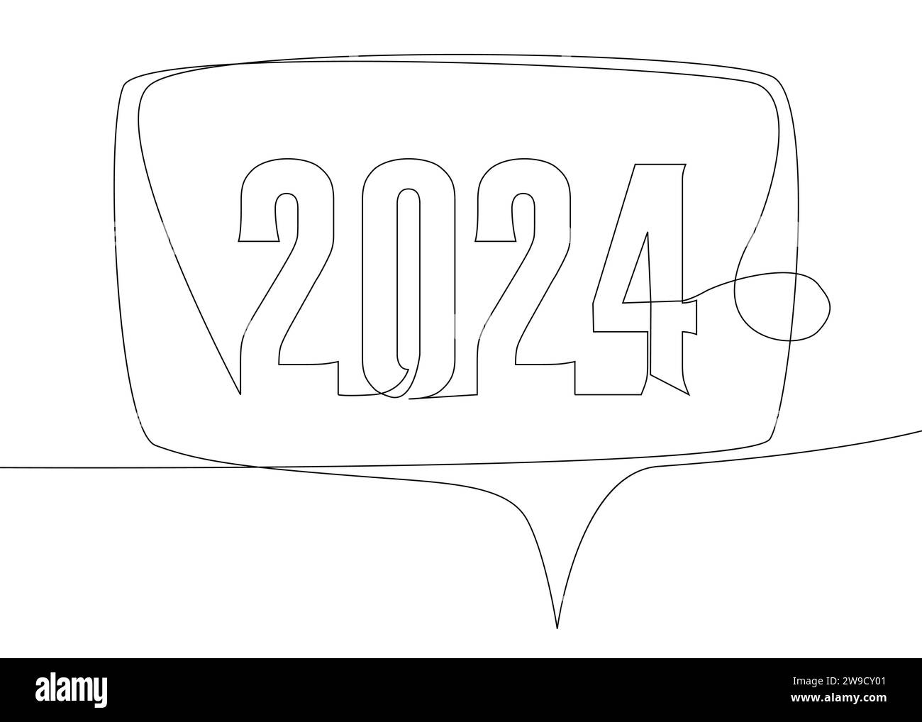 Bonne année 2024 carte de voeux bonne année 2024 Foto e Immagini Stock