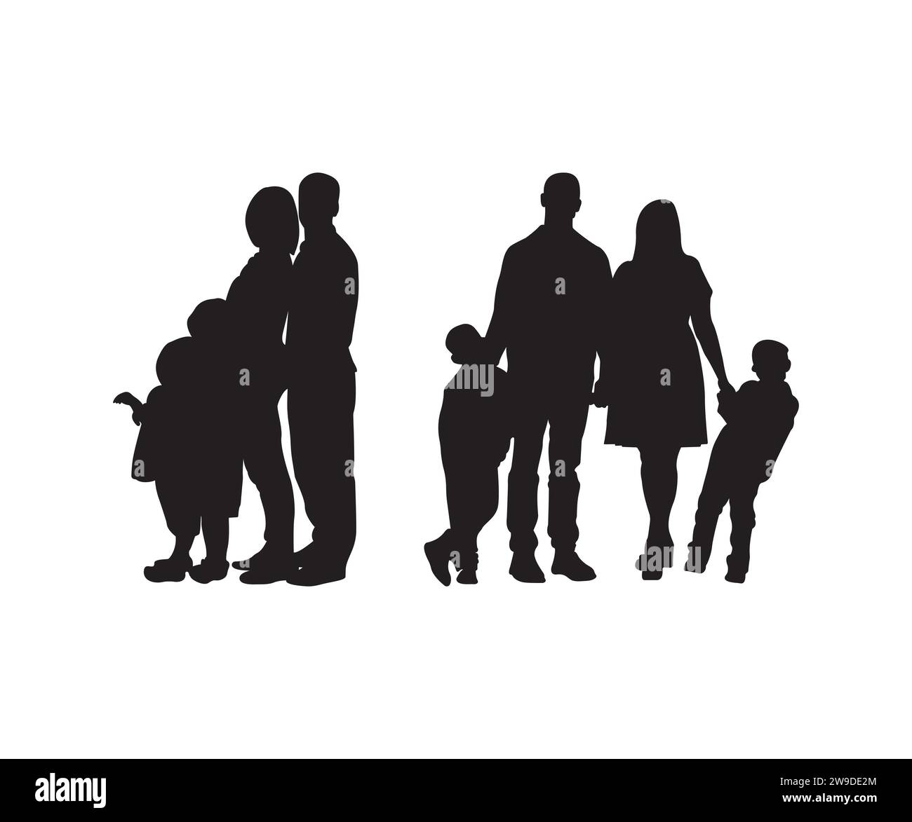 Family Vector, Family SVG Bundle, People Vector, Family silhouette, Family Love, padre e figli, vettore famiglia, pacchetto famiglia Illustrazione Vettoriale