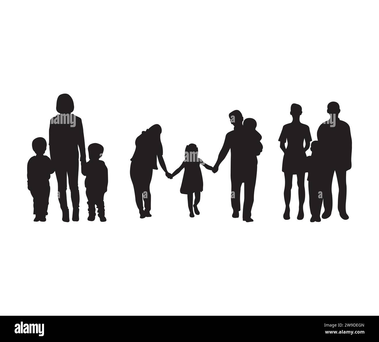 Family Vector, Family SVG Bundle, People Vector, Family silhouette, Family Love, padre e figli, vettore famiglia, pacchetto famiglia Illustrazione Vettoriale