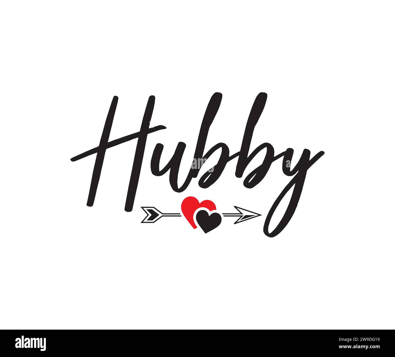 Hubby Vector, Wifey Hubby SVG, Cricut silhouette, Wife Vector, Hubby clipart, marito SVG coppia di nozze SVG, sig. e sig.ra file SVG, moglie Illustrazione Vettoriale