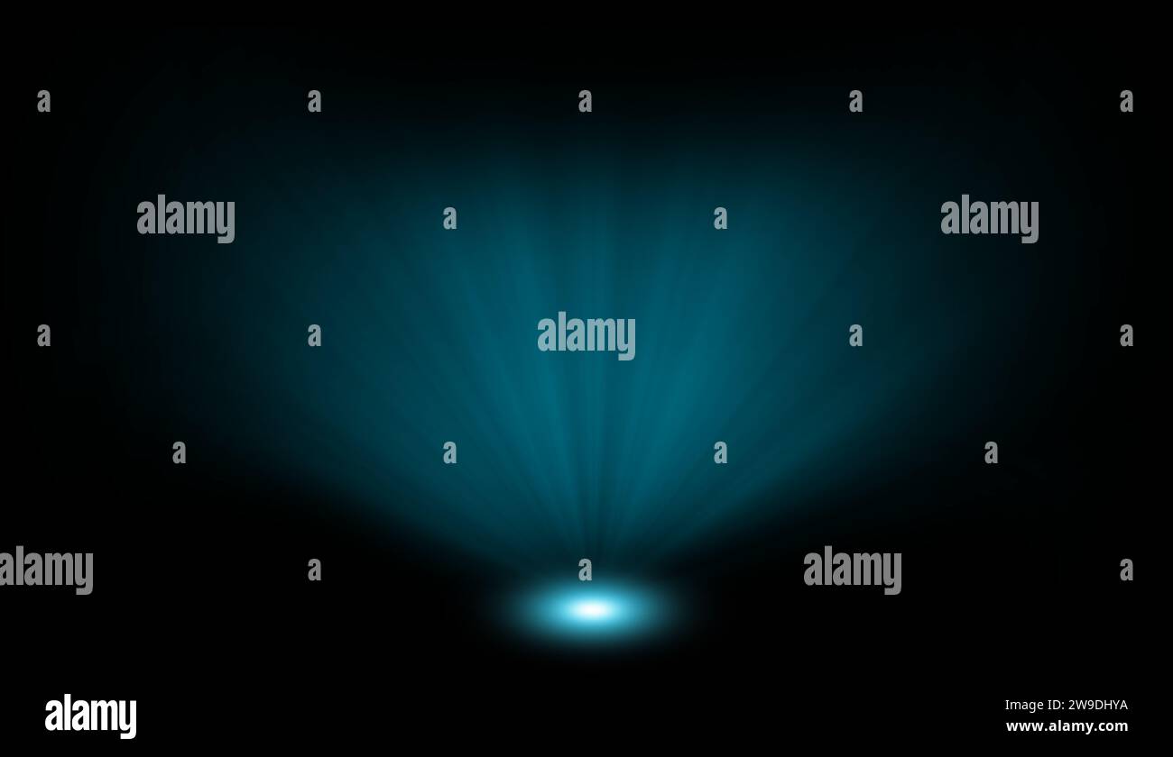 cerchio luminoso hud con luce blu olografica Foto Stock