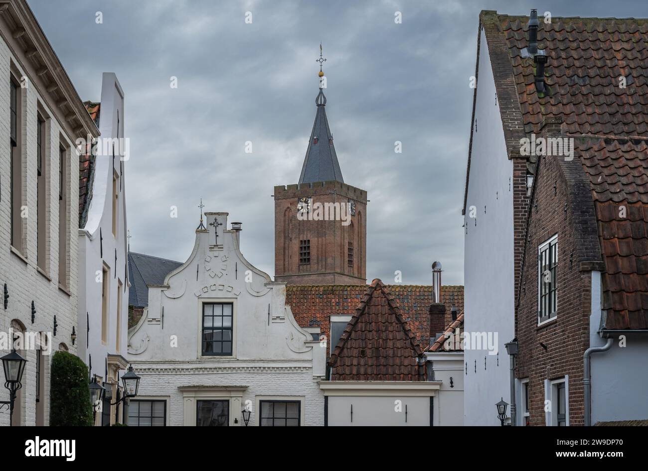 Paesaggio urbano di Naarden, regione di Gooi, Paesi Bassi Foto Stock