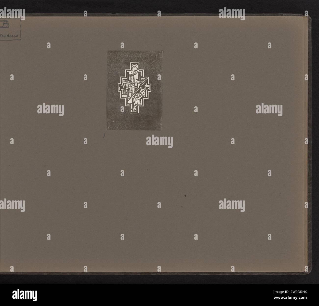 Rilegatura di libri con emblema della Dutch Diamond Workers' Association, Anonymous, c. 1920 - c. 1940 Fotografia queste foto fanno parte di un album. Carta dei Paesi Bassi (possibilmente). supporto fotografico, stampa color argento gelatina copertina libro, rilegatura Foto Stock