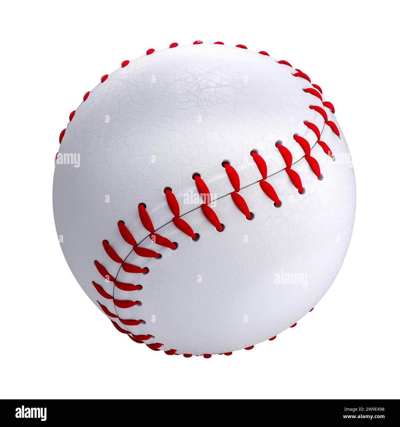 baseball isolato su sfondo bianco. rendering 3d. Foto Stock