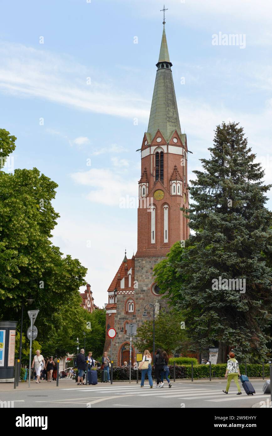 Chiesa di S.. George di Ludwig von Tiedemann a Sopot, Pomerania, Polonia, Europa, UE Foto Stock