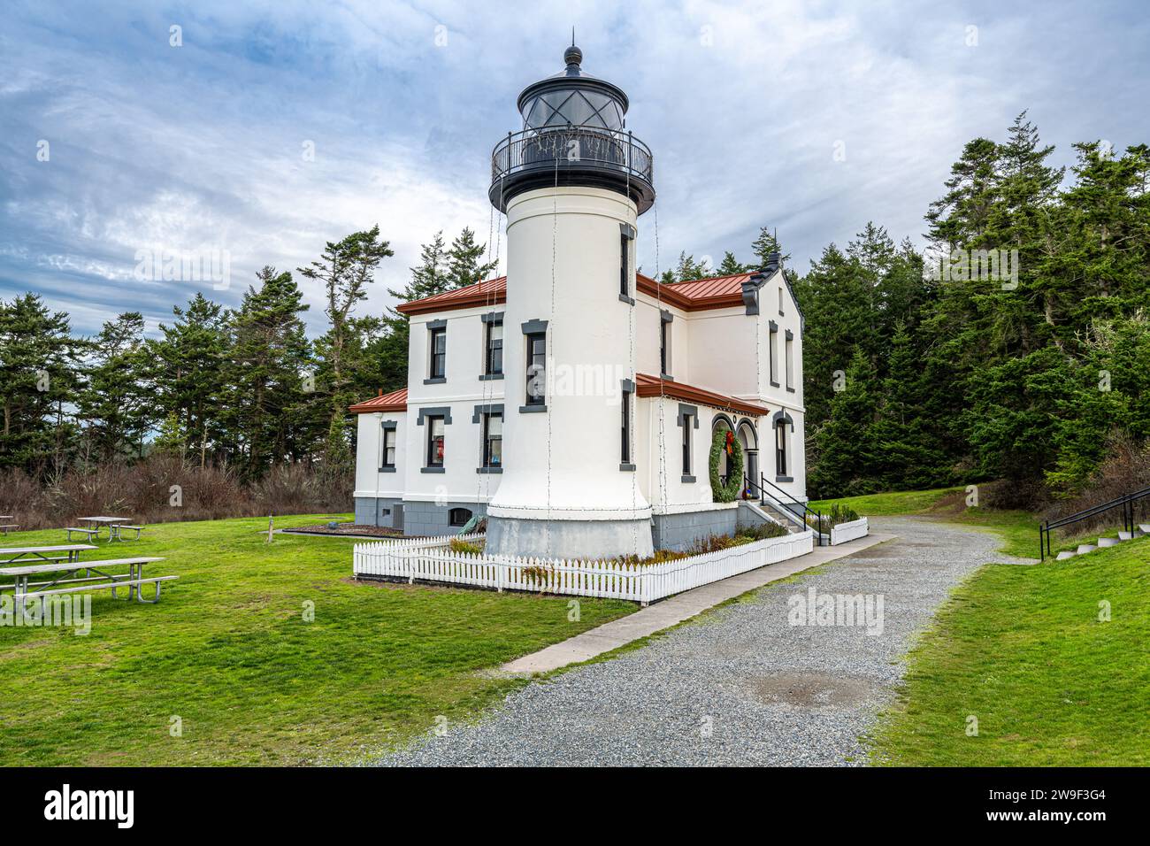 Admiralty Capo Faro di Fort Casey parco dello stato Foto Stock