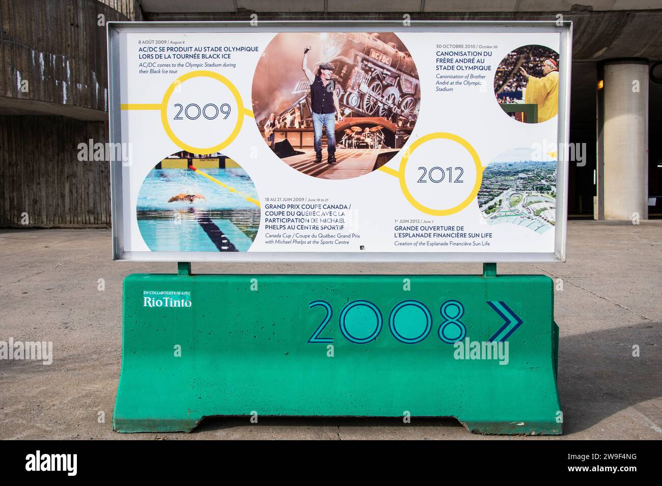 2009 - 2012 Storia dello Stadio Olimpico a Montreal, Quebec, Canada Foto Stock