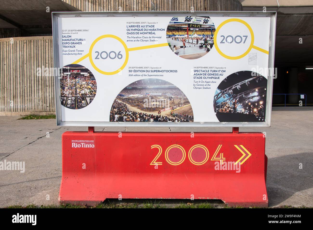 2006 - 2007 Storia dello Stadio Olimpico a Montreal, Quebec, Canada Foto Stock