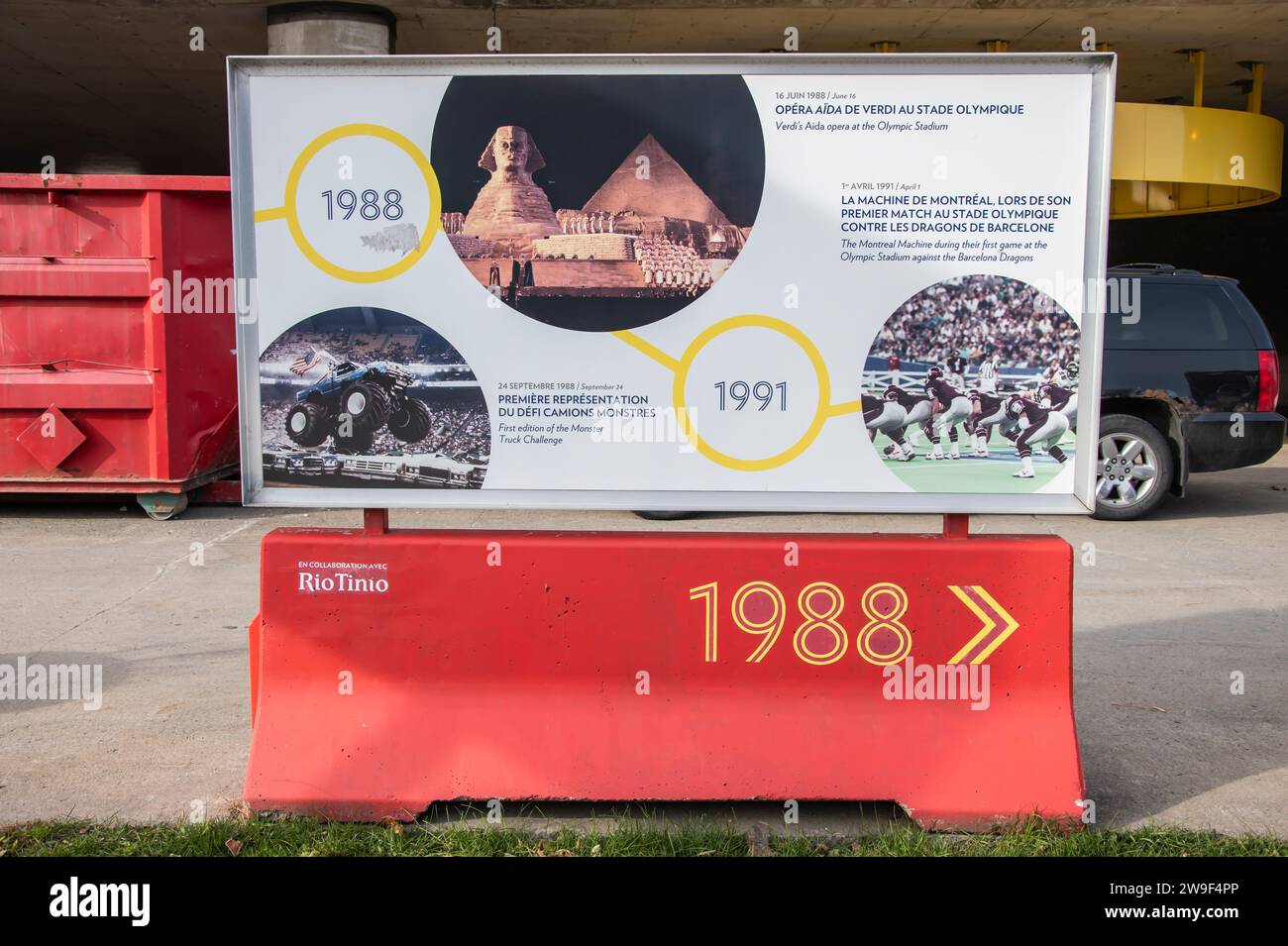 1988 - 1991 Storia dello Stadio Olimpico a Montreal, Quebec, Canada Foto Stock